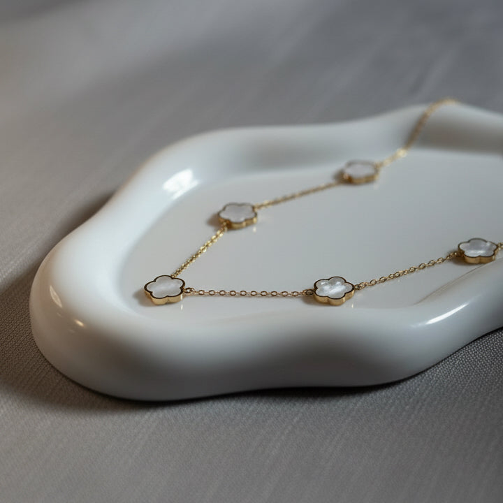 FLOWER MEADOW NECKLACE 18K GOLD PLATED STEEL