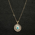 EVIL EYE NECKLACE 18K GOLD PLATED STEEL