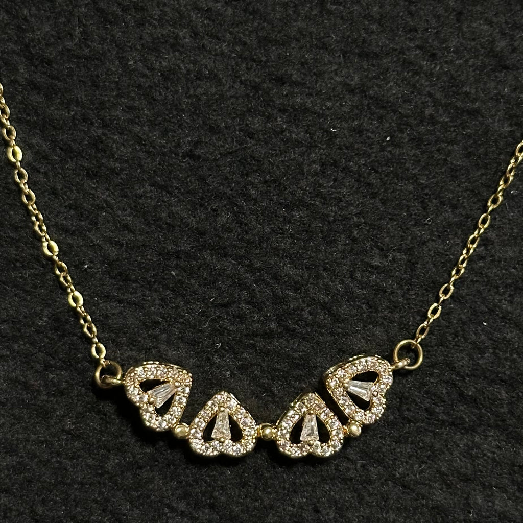 FLOWER NECKLACE 18K GOLD PLATED STEEL