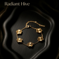 FLOWER MEADOW BRACELET 18K GOLD PLATED STEEL