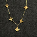 BUTTERFLIES NECKLACE 18K GOLD PLATED STEEL