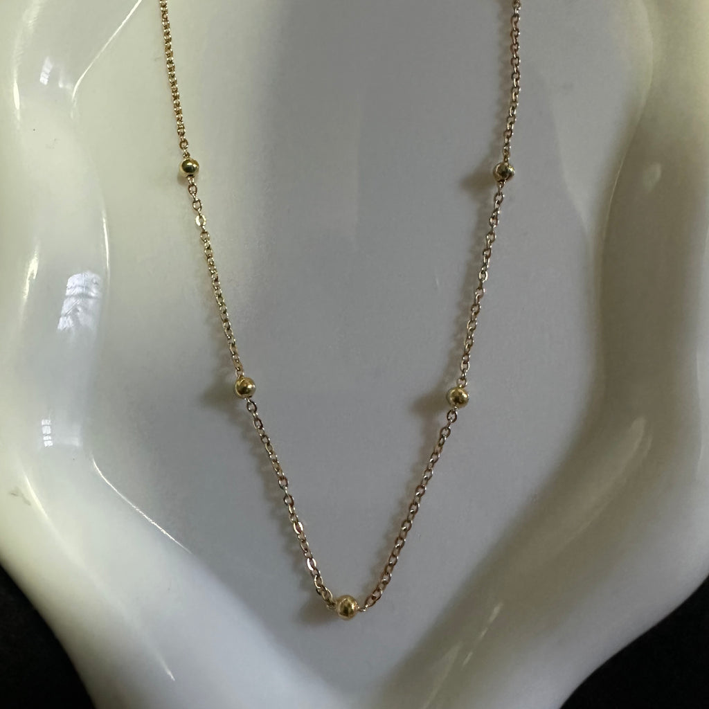 NECKLACE, 18K GOLD PLATED STEEL