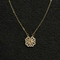 FLOWER NECKLACE 18K GOLD PLATED STEEL