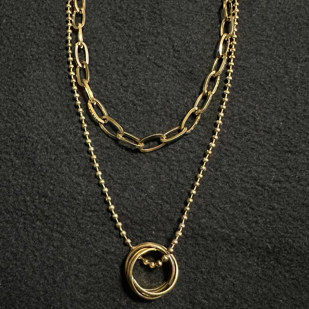 NECKLACE 18K GOLD PLATED STEEL