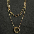 NECKLACE 18K GOLD PLATED STEEL