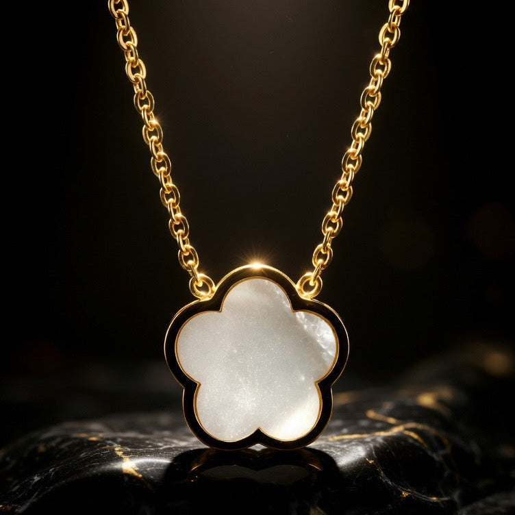FLOWER MEADOW NECKLACE 18K GOLD PLATED STEEL